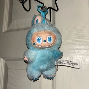 Blue Plush Keychain Accessory